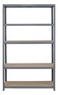 Estante De Aco E Madeira 5 Prateleiras 196x120x50 Cm Spaceo