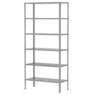 Estante De Aço Para Sala Livros Escritório Almoxarifado 6 Bandejas 90cm Galvanizada Armário Multiuso Resistente Expositor Loja Quarto