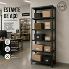 Estante de Aço Prateleira Modular Multiuso Armário Livreiro Com 6 Bandejas até 30kg por bandejas
