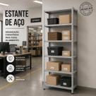 Estante de Aço Prateleira Modular Multiuso Armário Livreiro Com 6 Bandejas até 30kg por bandejas