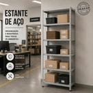 Estante de Aço Prateleira Modular Multiuso Armário Livreiro Com 6 Bandejas até 30kg por bandejas