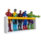 Estante de brinquedos organizador de bonecos super heróis Marvel, Barbie Nicho decorativo colorido para quarto infantil de menino MDF 55cm Estante de brinquedos organizador de bonecos super heróis Marvel, Barbie Nicho decorativo colorido para quarto infantil de menino MDF 55cm
