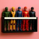 Estante de brinquedos Prateleira organizadora de bonecos super heróis, Marvel, bonecas Barbie Nicho decorativo de quarto infantil MDF Preto 55cm Estante de brinquedos Prateleira organizadora de bonecos super heróis, Marvel, bonecas Barbie Nicho decorativo de quarto infantil MDF Preto 55cm