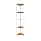 Estante de Canto 5 Prateleiras 202 cm LI022 Canela Branco KPB