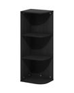 Estante de canto com prateleira aberta Furinno Pasir 3-Tier Blackwood Estante de canto com prateleira aberta Furinno Pasir 3-Tier Blackwood