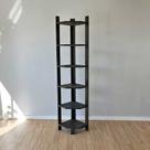 Estante de Canto para Chão de Madeira Pinus 6 Prateleiras Linea Tabaco