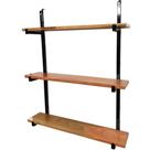 Estante De Ferro Para Livros Ou Multi Uso Com 3 Prateleiras De Madeira 70cm