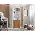 Estante De Livro Madeira Sala Branco E Porta Pequena Freijó Estante De Livro Madeira Sala Branco E Porta Pequena Freijó