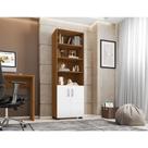 Estante De Livro Madeira Sala Freijó E Porta Pequena Branco Estante De Livro Madeira Sala Freijó E Porta Pequena Branco