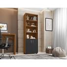 Estante De Livro Madeira Sala Freijó E Porta Pequena Preto Estante De Livro Madeira Sala Freijó E Porta Pequena Preto