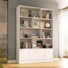 Estante de Livros 100% MDF 124,5cmx180,5cm 4 Portas 8 Nichos Versatile