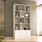 Estante de Livros 100% Mdf 3 Portas 8 Nichos Versatile Estante de Livros 100% Mdf 3 Portas 8 Nichos Versatile