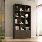 Estante de Livros 100% MDF 94cmx180,5cm 3 Portas 8 Nichos Versatile YesCasa