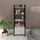Estante de Livros 65cmx184,7cm 2 Gavetas Embaixo Haia YesCasa