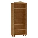Estante de Livros 85cmx190cm Pés em Madeira Maciça Rústica 100% Madeira Maciça 5 Prateleiras Escritório e Sala Linha Rubi