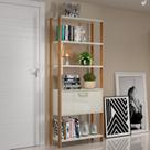 Estante de Livros Contemporâneo MDF 73cmx185cm Estante de Livros Contemporâneo MDF 73cmx185cm