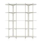 Estante de Livros Enya 180 cm 5 Prateleiras, Aço Carbono e MDF