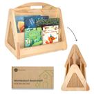 Estante de livros Good Bits Montessori Rattan Kids de dupla face