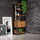 Estante de Livros Industrial 100% MDF 73cmx185cm 2 Gavetas