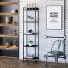 Estante de Livros Industrial 45cmx187cm Multiuso 5 Prateleiras Dynamica YesCasa