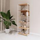 Estante de Livros Industrial 63cmx173cm Metal 5 Prateleiras e Decoração Executive