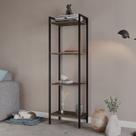 Estante de Livros Industrial Aço 45cmx146cm Multiuso 4 Prateleiras Active YesCasa