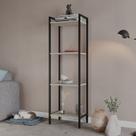 Estante de Livros Industrial Aço 45cmx146cm Multiuso 4 Prateleiras Active YesCasa