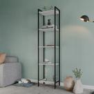 Estante de Livros Industrial Aço 45cmx187cm Multiuso 5 Prateleiras Active YesCasa