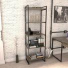 Estante de Livros Industrial Aço 60cmx187cm 5 Prateleiras Kuadra