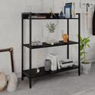 Estante de Livros Industrial Aço 80cmx104cm 3 Prateleiras Active YesCasa