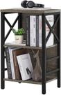 Estante de livros MNEETRUNG Small 3 Tier Industrial com estrutura de metal cinza
