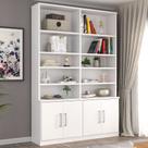 Estante de Livros Moderno MDF 154cmx223cm 4 Portas