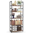 Estante de livros NUMENN, 5 níveis de altura, armazenamento, estilo vintage Estante de livros NUMENN, 5 níveis de altura, armazenamento, estilo vintage
