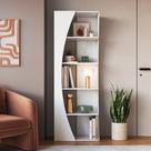 Estante de Livros Orgânico 63cmx180cm Multiuso Arco com 5 Prateleiras