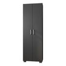 Estante de Livros para Escritório MDP Texturizado Home Office Portas Grandes Alf Preto G47 - Gran Belo