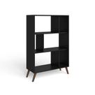Estante de Livros Retrô 81CMX124CM Nichos Rt 3015 Preto