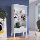 Estante de Livros Retrô 83cmx160cm 1 Gaveta