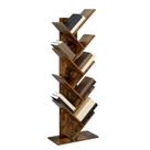 Estante de livros VASAGLE Tree de 9 camadas em marrom rústico para casa ULBC11BX