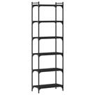 Estante de livros vidaXL de 3 camadas de madeira projetada de estilo industrial Estante de livros vidaXL de 3 camadas de madeira projetada de estilo industrial