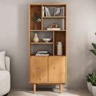 Estante de Madeira Alta 6 Nichos 2 Portas Freijó Simona