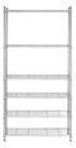 Estante De Metal Cromado 6 Prateleiras 180x90x35 Cm Spaceo