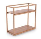 Estante De Parede Linha Frame Organizador Aço e Madeira Mdf