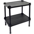 Estante de Plástico Modular Multiuso 2 Prateleiras 1 Torre Preta Montável 26 Kg Qualyplas Estante de Plástico Modular Multiuso 2 Prateleiras 1 Torre Preta Montável 26 Kg Qualyplas