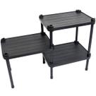 Estante de Plástico Modular Multiuso 3 Prateleiras 2 Torres Preta Montável 39 Kg Qualyplas
