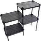 Estante de Plástico Modular Multiuso 4 Prateleiras 2 Torres Preta Montável 52 Kg Qualyplas Estante de Plástico Modular Multiuso 4 Prateleiras 2 Torres Preta Montável 52 Kg Qualyplas