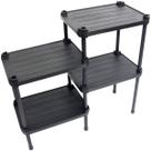 Estante de Plástico Modular Multiuso 4 Prateleiras 2 Torres Preta Montável 52 Kg Qualyplas Estante de Plástico Modular Multiuso 4 Prateleiras 2 Torres Preta Montável 52 Kg Qualyplas