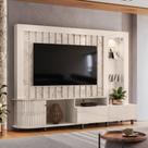 Estante De Tv 70 Pol 243cm Ripado Sala De Estar Nivora Calacata-off White M20 - D'rossi Estante De Tv 70 Pol 243cm Ripado Sala De Estar Nivora Calacata-off White M20 - D'rossi