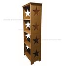 Estante Decorativa Modelo Estrela 44x30x150 Mdf Madeira