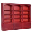 Estante Dollhouse Keenso 1:12 Mini de madeira vermelha marrom