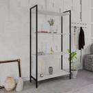 Estante Dynamica Industrial 3 Nichos 80 cm - Branco/Preto